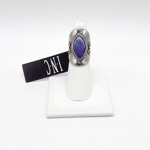 INC International Concepts Silver-Tone Southwestern Style Faux Blue Lapis Ring